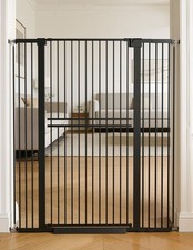 55" Extra Tall Pet Gate, 31.5"-48" Wide Tall Dog Gate, Black