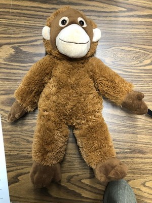 Build-A-Bear Workshop Monkey Plush Stuffed Animal Medium Brown BAB Paw Toy