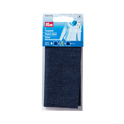 Prym dunkelblaue Denim Reparaturblätter zum Aufbügeln - 12 x 45 cm