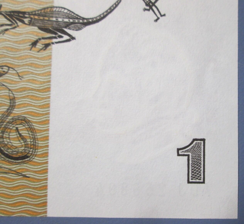 Australia One Dollar Note Crisp 1 Coombs Wilson Serial ADJ 256894 - Afbeelding 4 van 6
