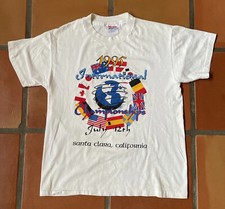 Vintage Hanes White T Shirt M 1995 Intl. Championship California Made In USA Vtg