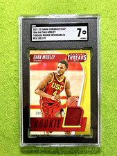 Evan Mobley ROOKIE JERSEY CARD RED # /199 SP RC  2021 Panini EVAN MOBLEY Threads