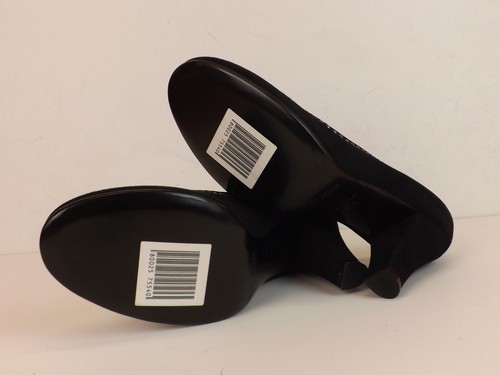 NUEVO MARC JACOBS ZAPATOS DE SALÓN CLÁSICOS DE GAMUZA NEGROS PLATEADOS CON TACHUELAS 36,5 ITALIA - Imagen 8 de 12