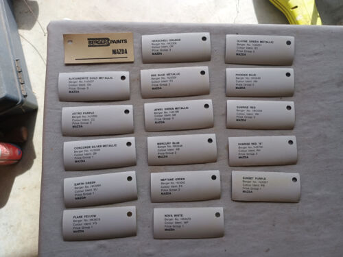 Mid 70s Mazda Berger Paint Colour Swatches 1300 808 929 RX3 RX4 Capella - Bild 3 von 4