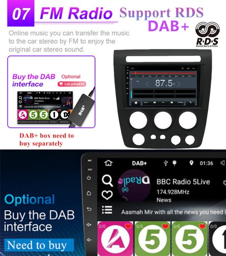 9" Android 11.0 Stereo Radio GPS Navi For Hummer H3 2005-2011 Built-in Carplay - Picture 8 of 12