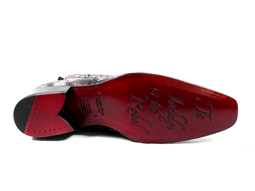 Jeffery-West Italian Mainline ANDERSON 'Filmstar' Gris Serpiente Cremallera Bota - Imagen 6 de 8
