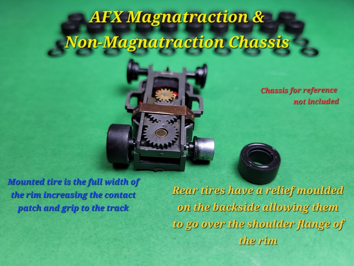 ☆40 Tires☆ OD Silicone WIDE REARS AFX AURORA MAGNATRACTION Front  orings HO - Main Image