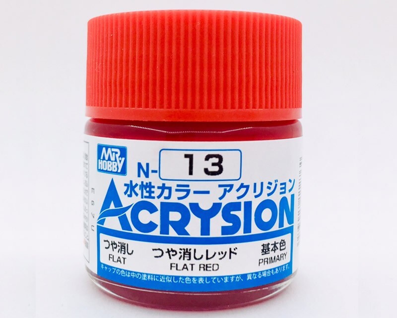 Mr.Hobby Acrysion Flat Red - Flat (10ml) N013 modellismo