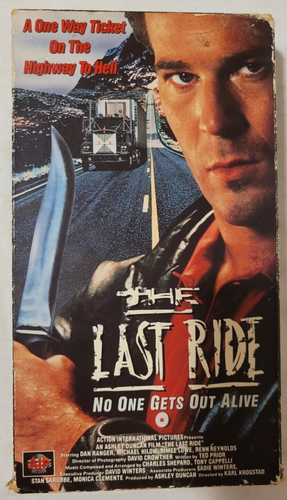 THE LAST RIDE:NO ONE GETS OUT ALIVE (VHS 1991) RARE-ACTION HORROR THRILLER - Picture 2 of 8