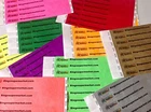 Wristbands For Events Made From DuPont Tyvek custom Printed Bright Colours
