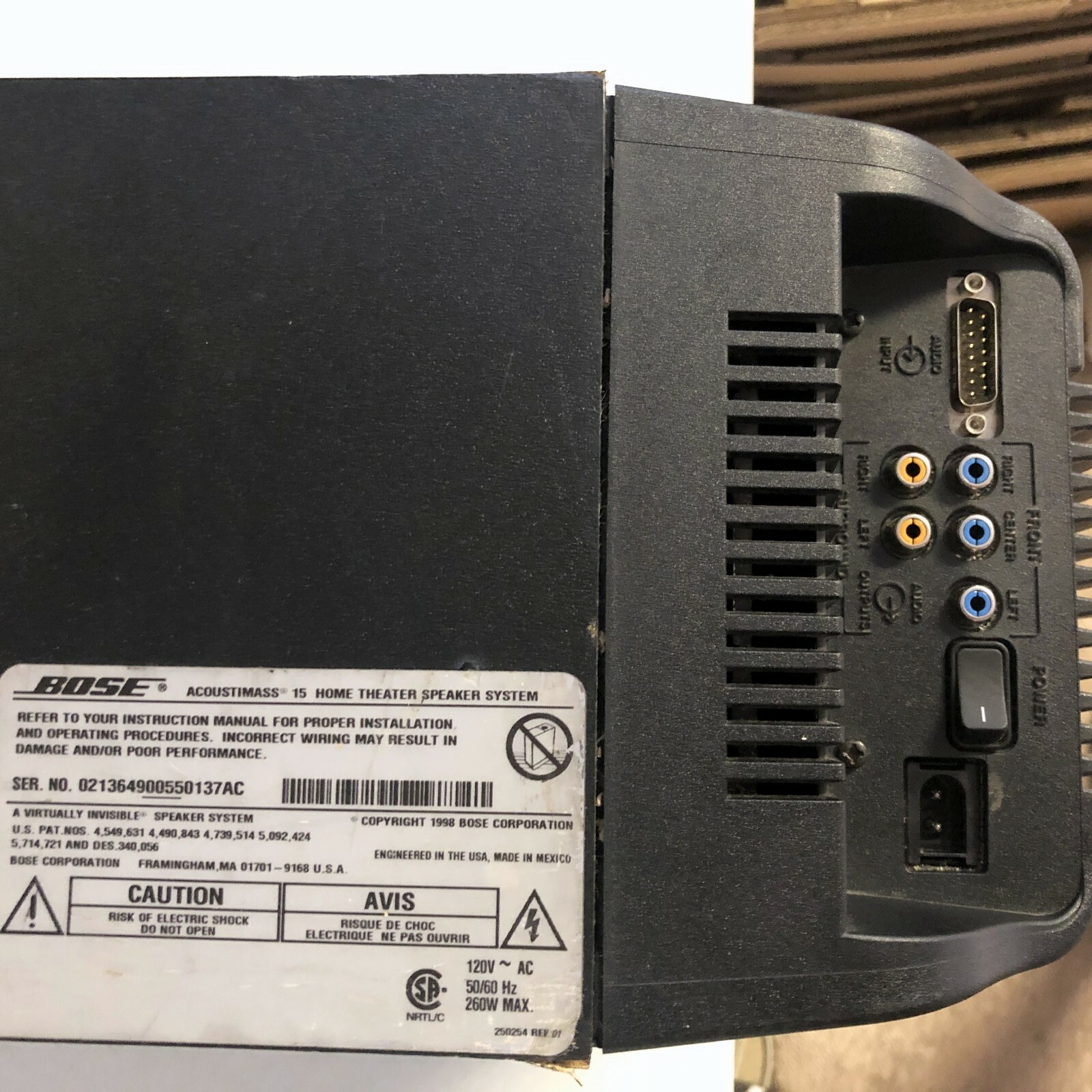 bose home cinema system acoustimass 15