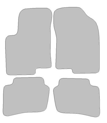 Fußmatten-Set für Hyundai i20 (2014-2020) Deluxe grau