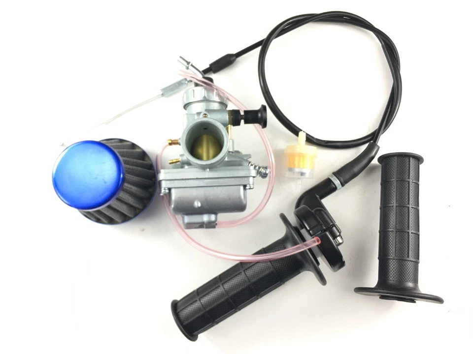 Empuñadura giratoria del acelerador del carburador y filtro de aire para YAMAHA BW200 1985-1988 rueda grande Foto 3 de 3