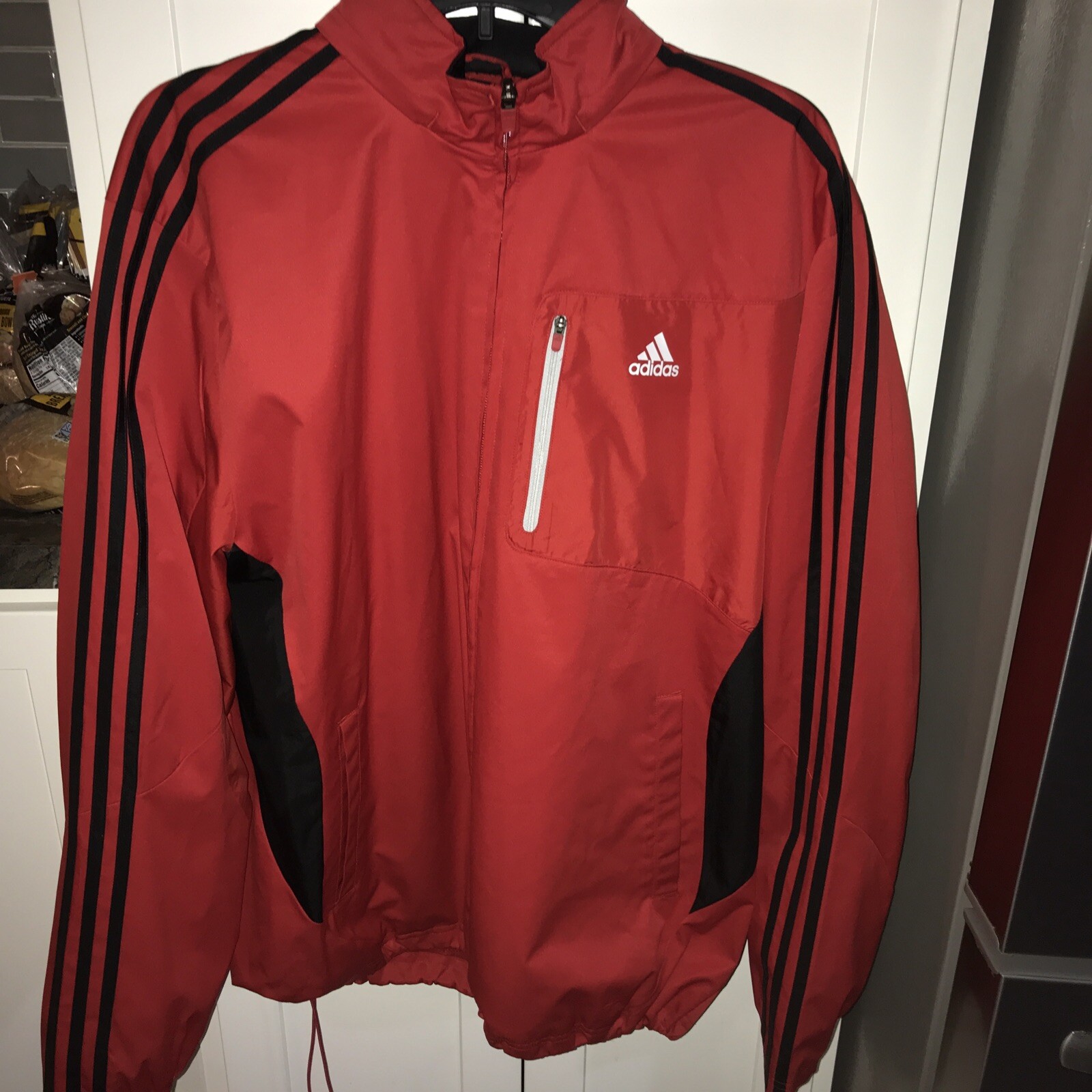 ADIDAS Jacket Windbreaker LARGE Nylon 