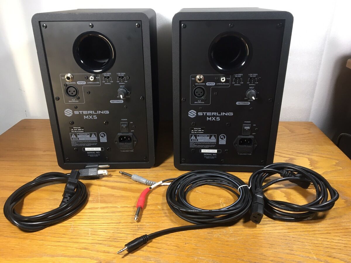 Sterling Mx5 Pair Studio Monitor Speakers Bi-Amplified 5 Sterling Mx5 Pair Studio Monitor Speakers Bi-Amplified 5