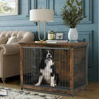 Large Wooden Dog Crate Indoor Cat House Furniture Dog Cage End Table Dog Kennels