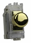 Varilight GP400V Powergrid Module Brass 2-Way Push-On/Off Dimmer 60-400W V-Dim