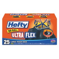 Hefty Ultra Flex Waste Bags 30gal 30 X 33 1.3mil Black 25/box E80625 on sale Hefty Ultra Flex Waste Bags 30gal 30 X 33 1.3mil Black 25/box E80625 on sale