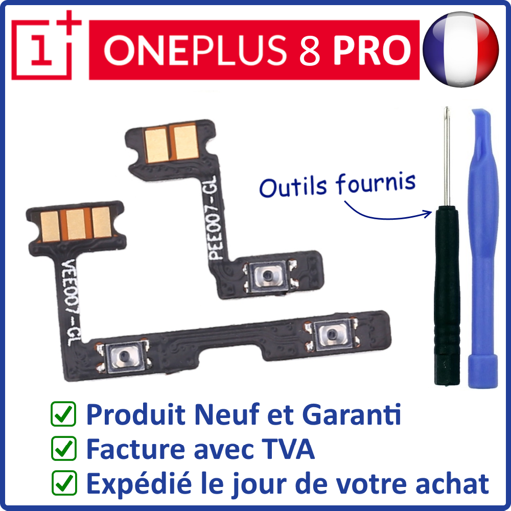 Nappes (câbles) Boutons Power Et Volume Pour OnePlus 7T - Lot De 2 Pièces Neuves