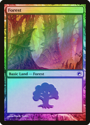 Forest (249) FOIL Scars of Mirrodin NM Basic Land MAGIC MTG CARD