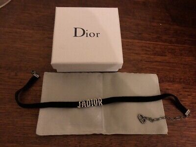 New Authentic Dior J'adior Rhinestone Black Velvet Choker New Authentic Dior J'adior Rhinestone Black Velvet Choker