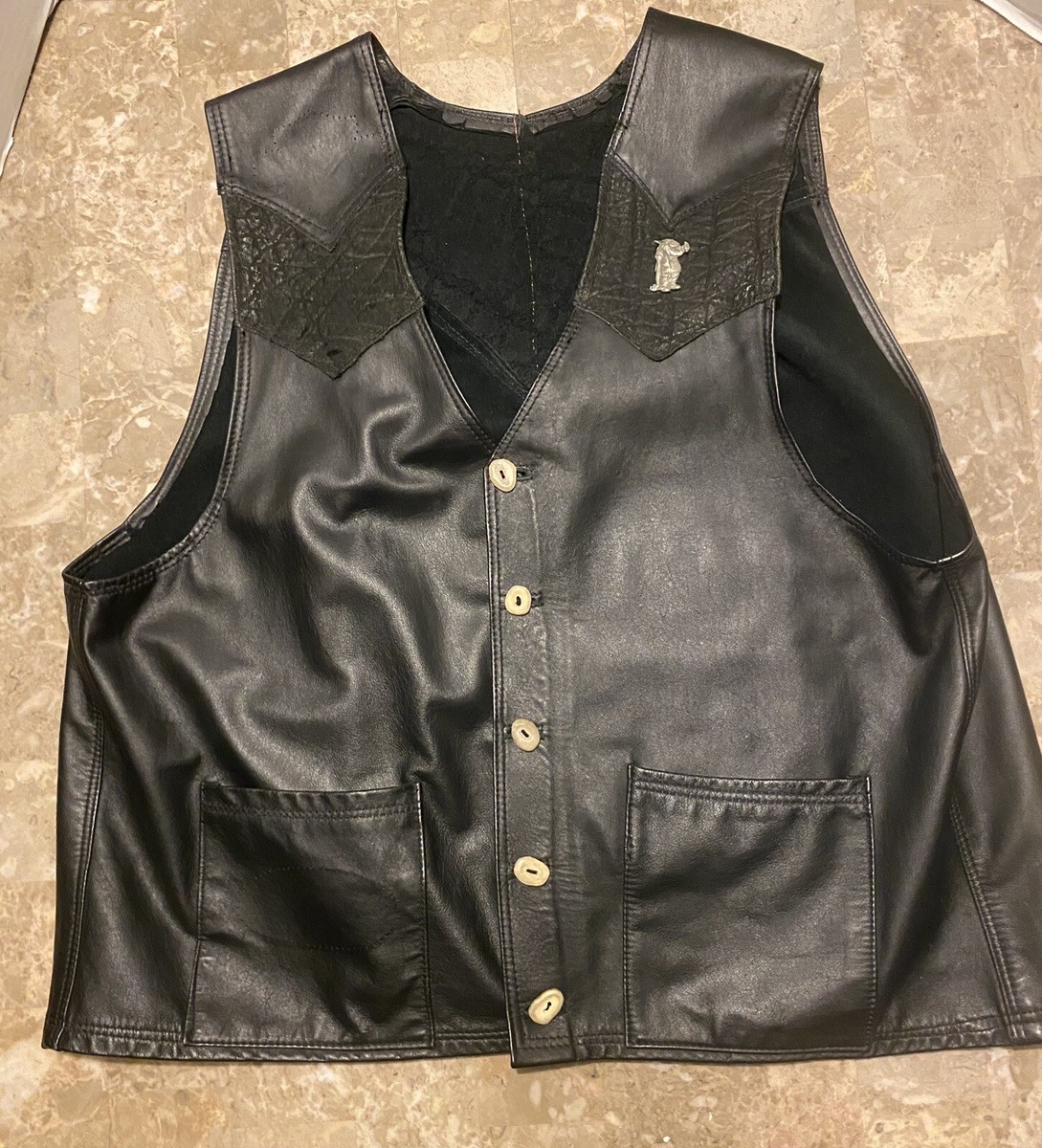 Vintage HARLEY DAVIDSON LEATHER VEST WOMENS SIZE Med See