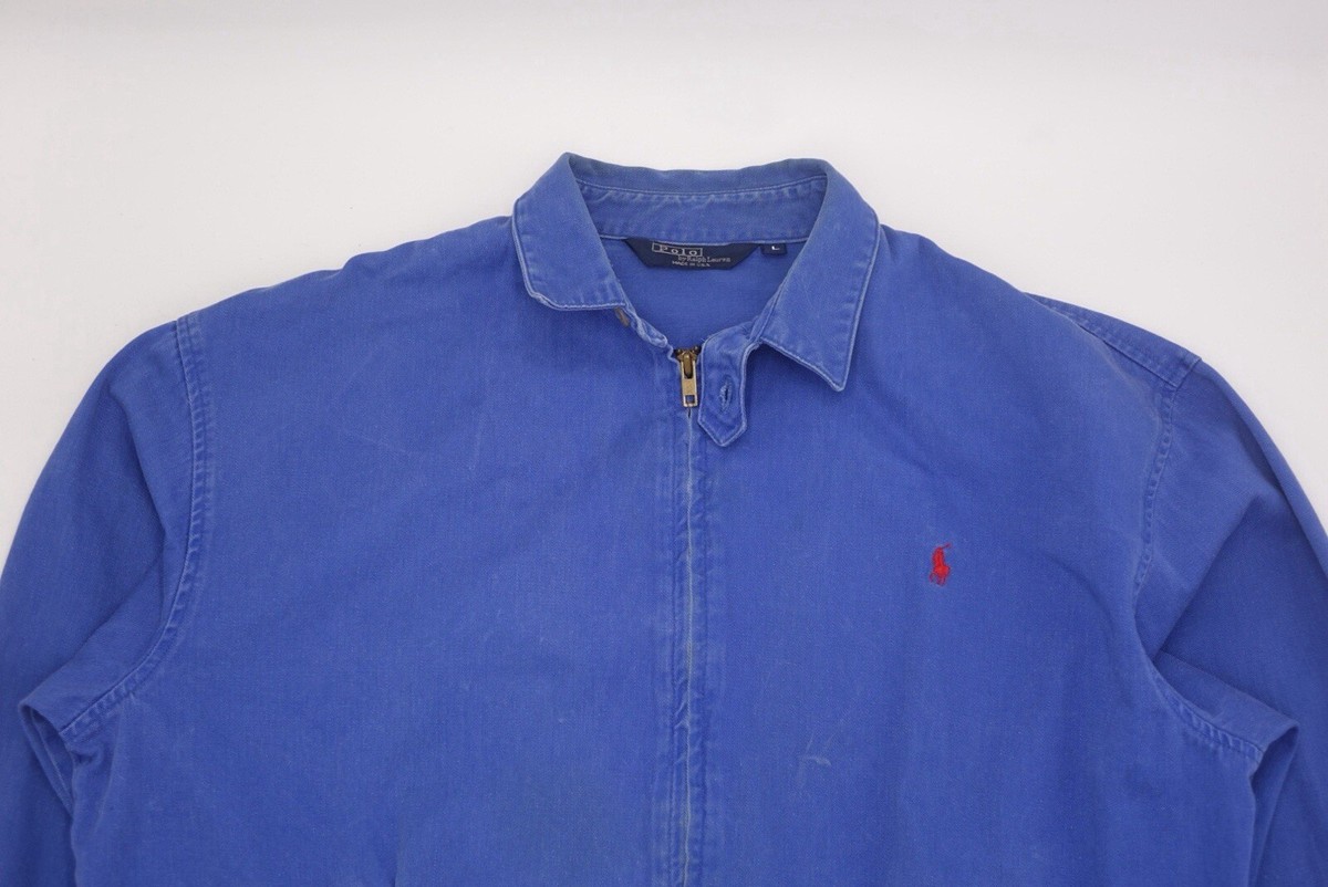 Vintage 80s 90s Polo Ralph Lauren Cotton Bomber Jacket Sz L