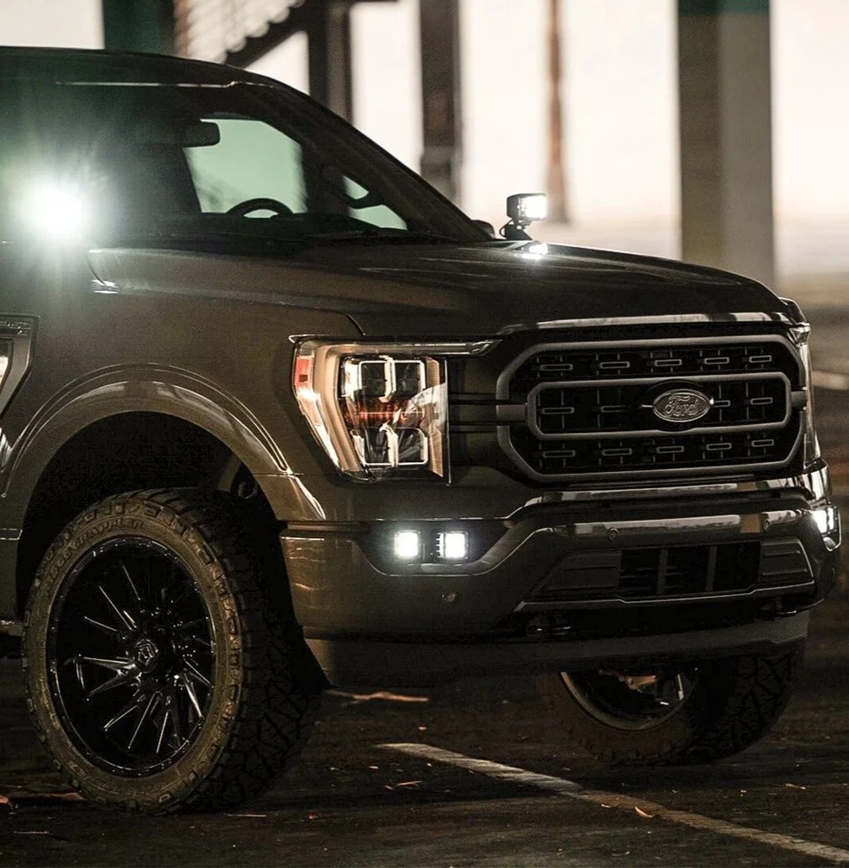 RIGID Midnight Edition PRO LED Lights Smoked A-Pillar for 21-25 Ford F150 Raptor - Image 2 of 4