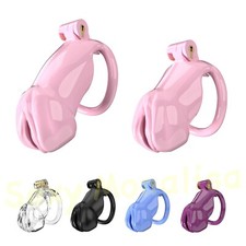 Male Realistic Chastity Cage Device Resin Cobra Lock Belt for Men 5 Rings CC585