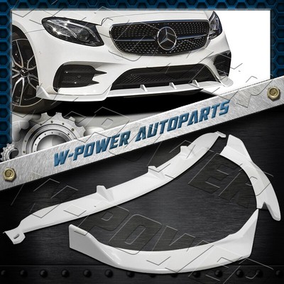 Painted White For 2017-2020 Mercedes W213 E-Class Front Bumper Body Spoiler Lip