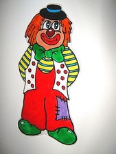 Window Color Fensterbilder - Kunterbunte Clowns  (Größe: DIN A4 , ca. 30x28cm)