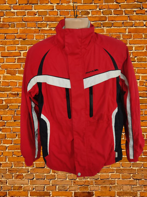 TRESPASS ROTER MANTEL KLEIN HERREN HOHER KRAGEN WASSERDICHT WINDDICHT 5000 MM MVP JACKE