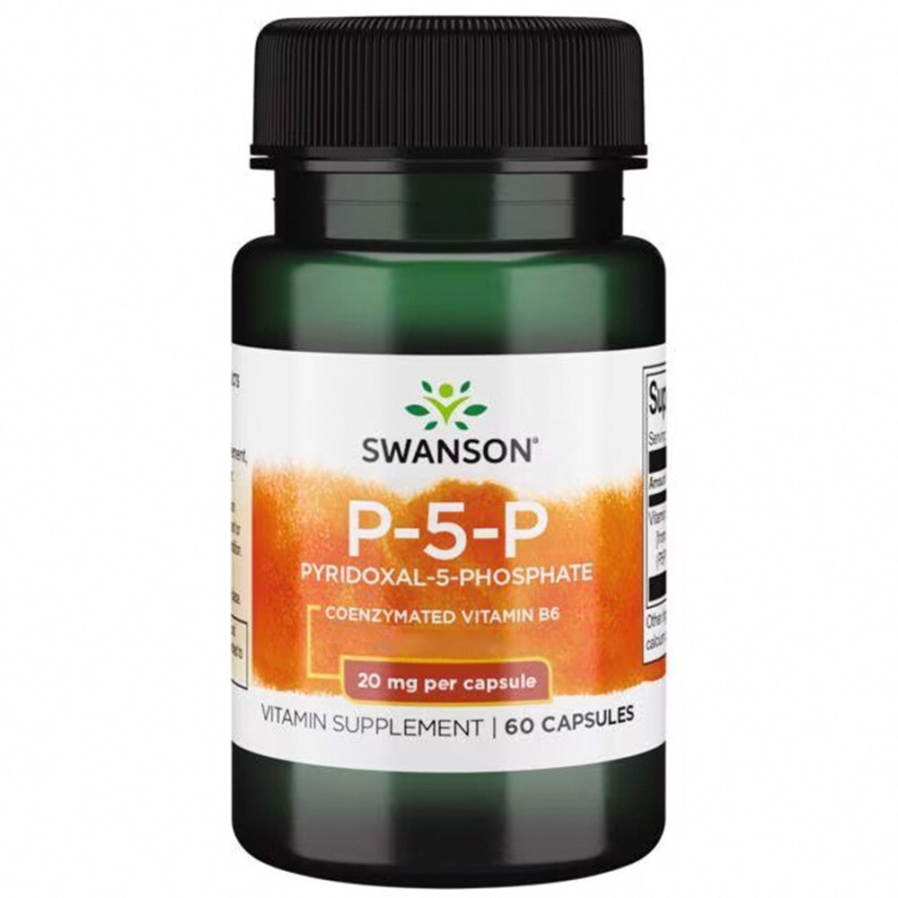 Swanson, P-5-P Piridoxal-5-Fosfatos, 20mg, 60 Cápsulas - Envío Flash