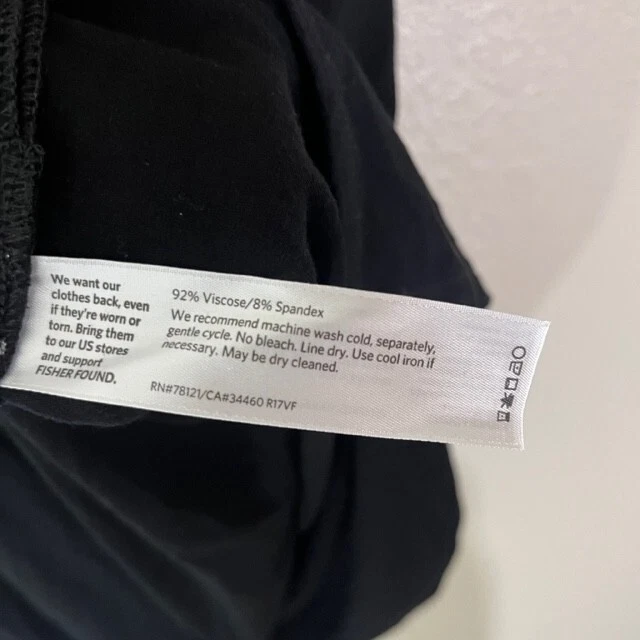 Eileen Fisher Top Womens Small Tunic Cap Sleeve Viscose Stretch Laggenlook Black - Image 4 of 4