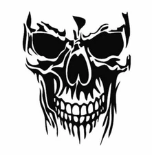 Skull Vinyl Die Cut Car Decal Sticker 
