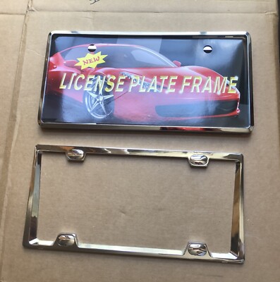 creathome 201 Stainless Steel License Plate Frames with Matt Black Color Exterio