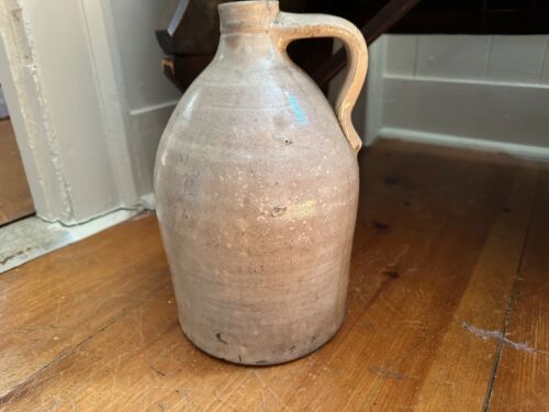 Rare "Hoodwink Farms" Antique Folk Art Bird Painted Crock Stoneware Jug Outsider - Picture 8 of 13