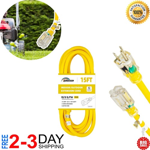 Rallonge électrique Extérieure 20 Pieds - 3 Prises - Heavy Duty 10/3 SJTW