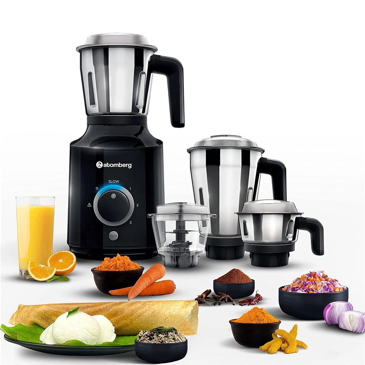 MG 1 All in One Mixer Grinder For Kitchen with 4 Jars LED