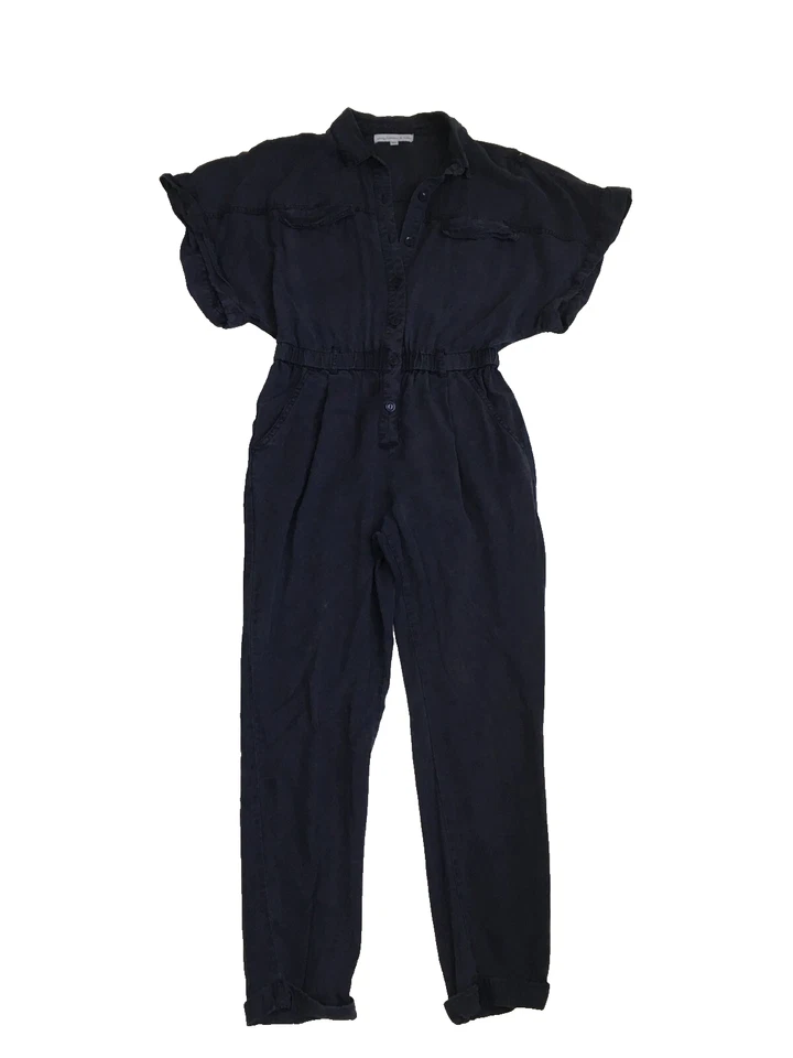 Mono de una pieza de manga corta azul oscuro talla XS para mujer YOUNG FABULOUS & BREAK Foto 4 de 4