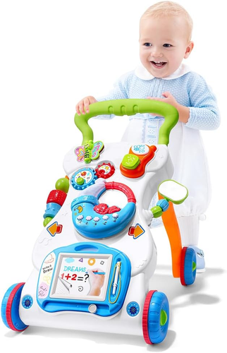 Aolso Primi Passi per Bambini, Gioco Primi Passi Con Musica E Luci, Girello Bamb - Foto 10 di 12