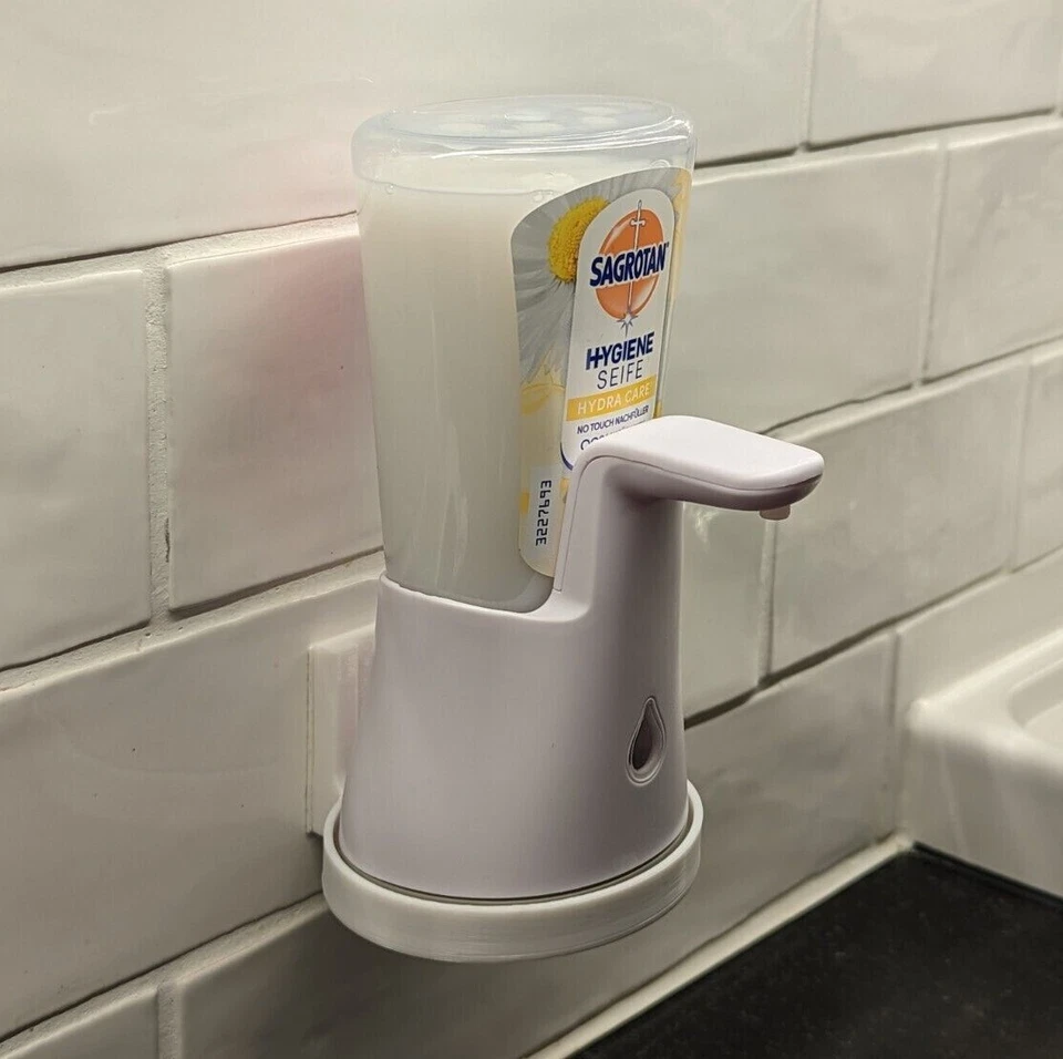 Wandhalterung mit Kleber passend für Sagrotan Dettol No Touch und/oder Deckel - Bild 2 von 4