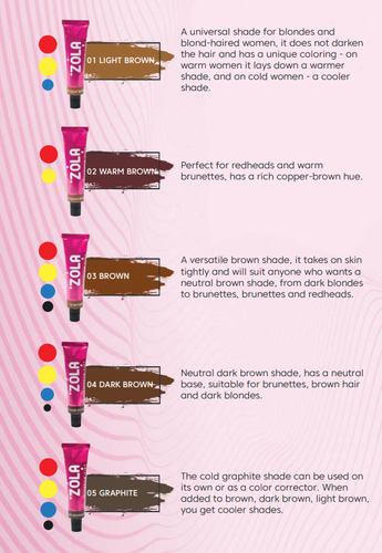 ZOLA Eyebrow Tint With Collagen 5ml sachet. + oxidizer 3% - Picture 13 of 19