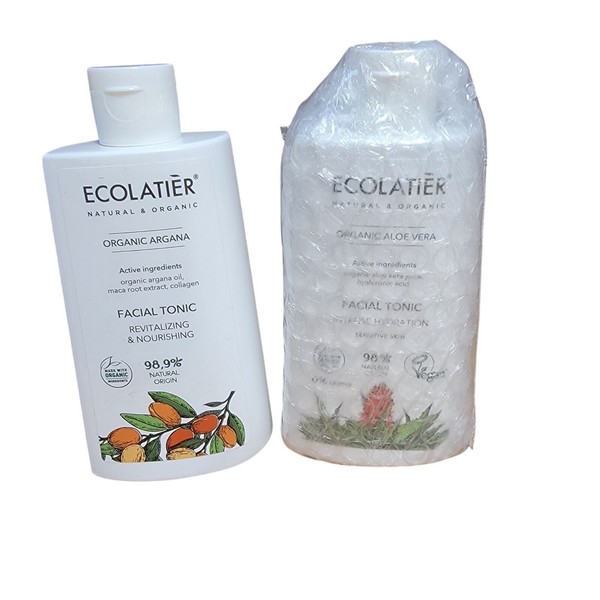 Tónico facial natural y orgánico Ecolatier dúo orgánico argán y aloe vera 98,9 % Nat