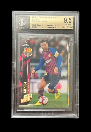 2019-20 Panini Megacracks La Liga LIONEL MESSI Barcelona BGS 9.5 True GEM MINT