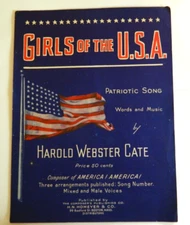 1942 Men Of The Open Sea  - WWII Sheet Music by Harold Webster Cate