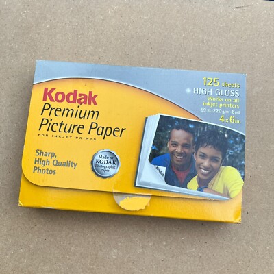 NOS 118-Sheets Kodak Premium Picture Paper for Inkjet Prints [4''x6''] PPP-3-A