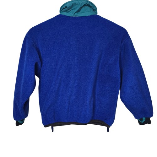 Kids Vintage 90's Columbia Blue Teal Full Zip Fleece Jacket Pockets - Picture 7 of 14