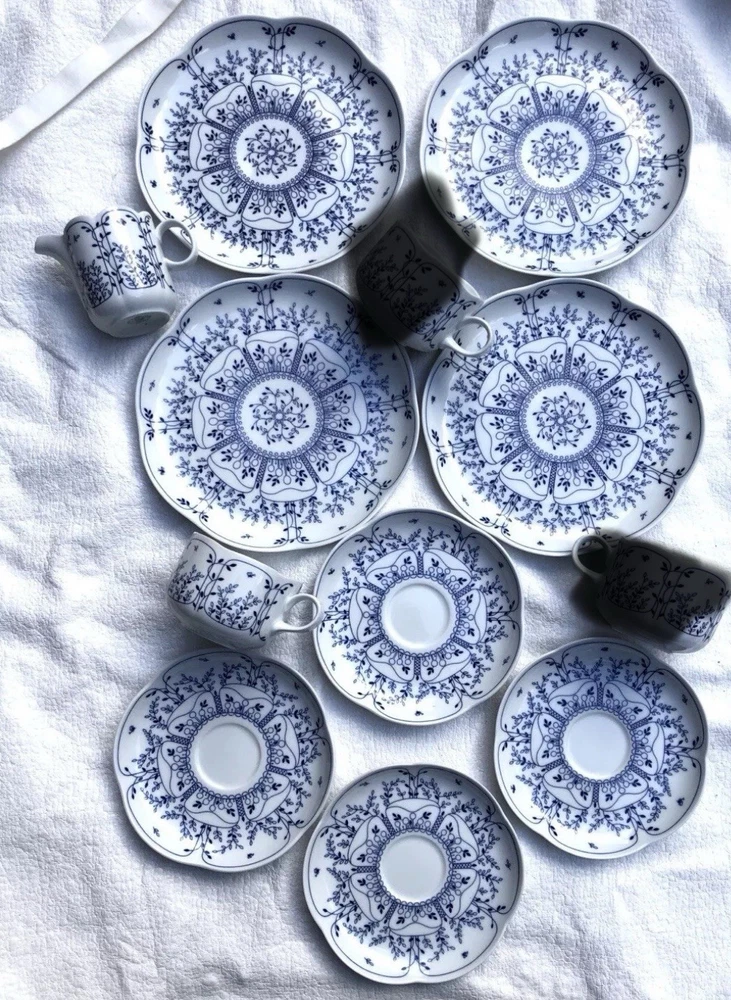 Tirschenreuther Porzellan alte Serie, Fleur, Blätterzauber 10 Teile