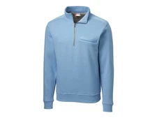 Clique by Cutter & Buck Cadiz 1/2 Zip Light Blue Performance L/S TOP SZ: 3XL